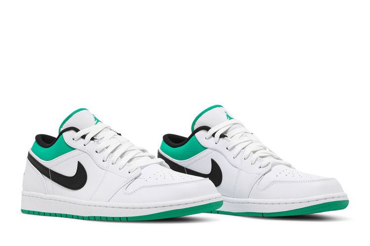 Air Jordan Air Jordan 1 Low White Lucky Green Black - 553558-129 / 553560-065