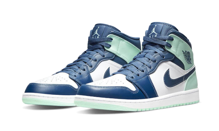 Air Jordan Air Jordan 1 Mid Mystic Navy Mint Foam - 554724-413 / 554725-413