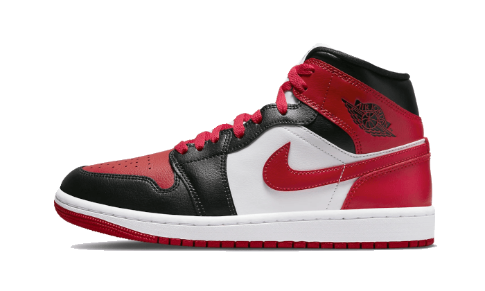 Air Jordan Air Jordan 1 Mid White Bred Toe - BQ6472-079