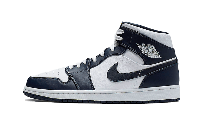 Air Jordan Air Jordan 1 Mid White Metallic Gold Obsidian - 554724-174 / 554725-174