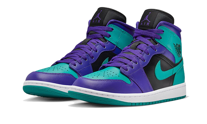 Air Jordan Air Jordan 1 Mid Black Grape - BQ6472-502