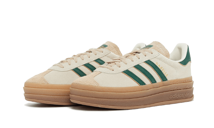 Adidas Adidas Gazelle Bold Magic Beige Collegiate Green - ID7056