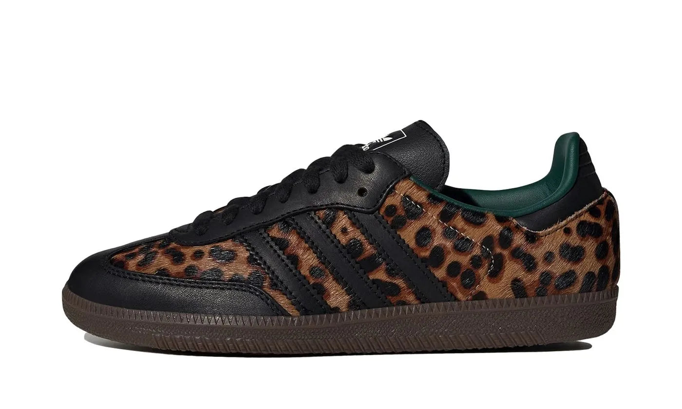 Adidas Samba OG Black Green Leopard - JI2735