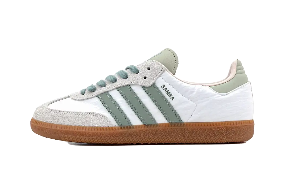 Adidas Adidas Samba OG  Cloud White Silver Green - ID0492