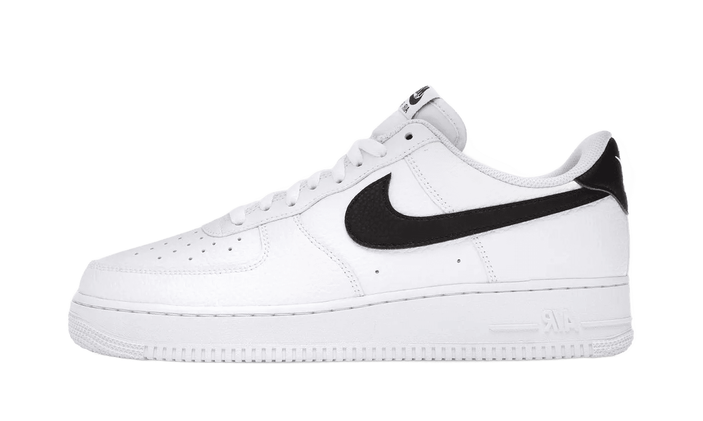 Nike Air Force 1 Low '07 White Black Pebbled Leather - CT2302-100