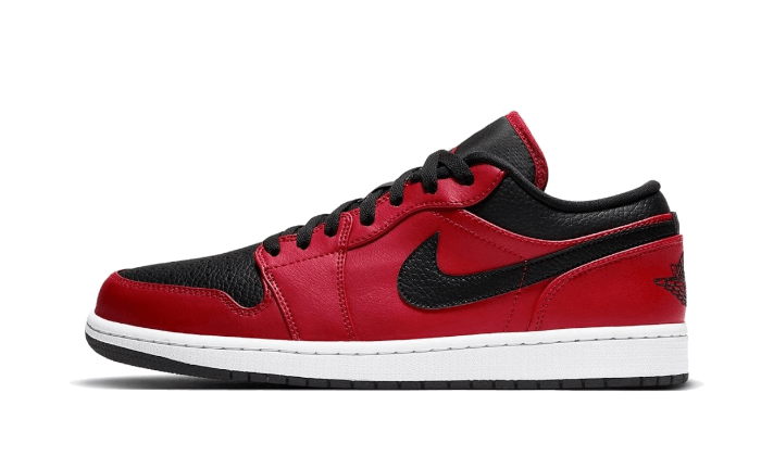 Air Jordan Air Jordan 1 Low Reverse Bred Pebbled Swoosh - 553558-605