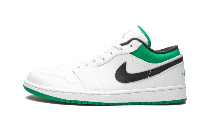 Air Jordan Air Jordan 1 Low White Lucky Green Black - 553558-129 / 553560-065