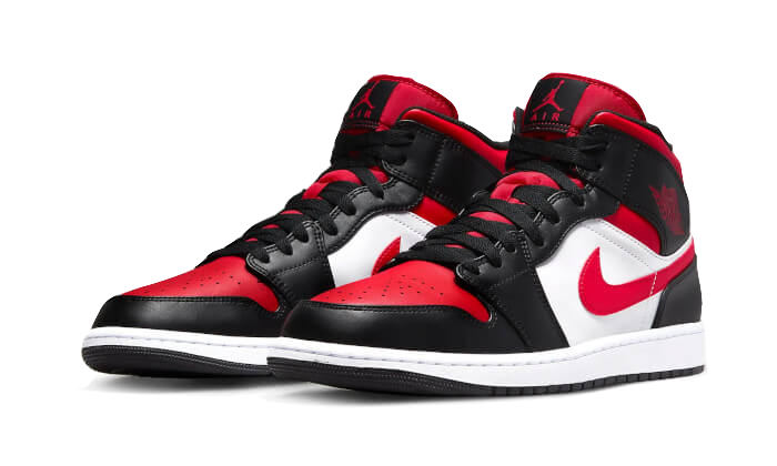 Air Jordan Air Jordan 1 Mid Alternate Bred Toe - 554724-079 / 554725-079