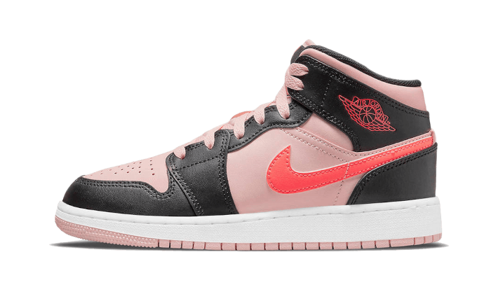 Air Jordan Air Jordan 1 Mid Black Pink Crimson - 554725-604