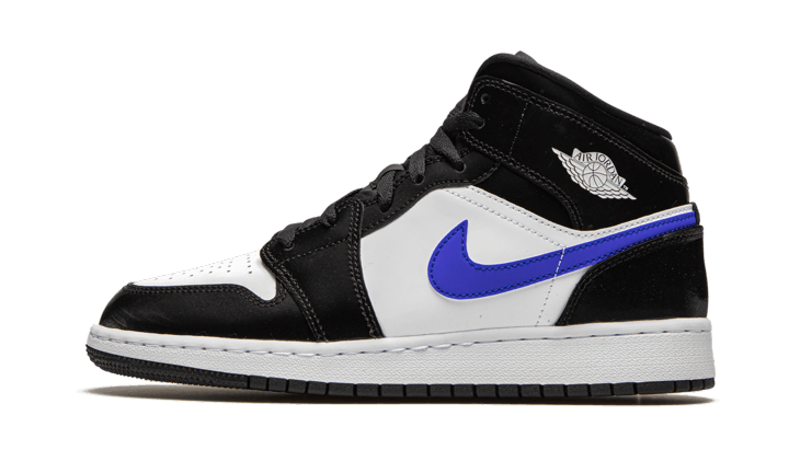 Air Jordan Air Jordan 1 Mid Black Racer Blue White - 554725-084