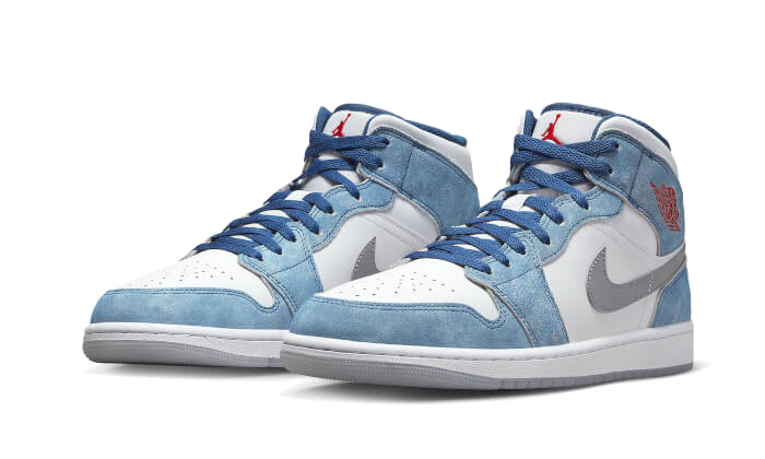 Air Jordan Air Jordan 1 Mid French Blue Fire Red - DN3706-401 / DR6235-401