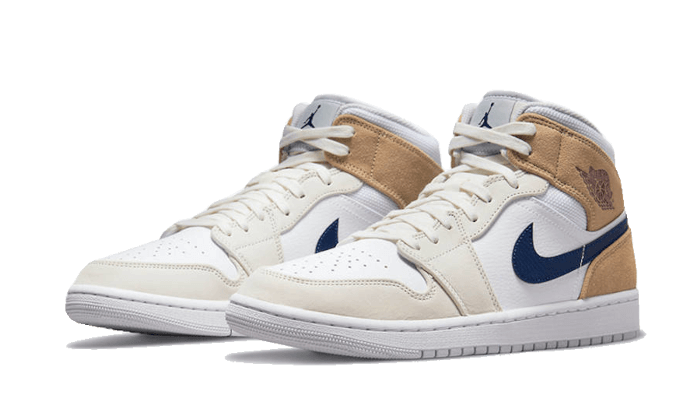 Air Jordan Air Jordan 1 Mid Tan Suede Navy - DO6726-100