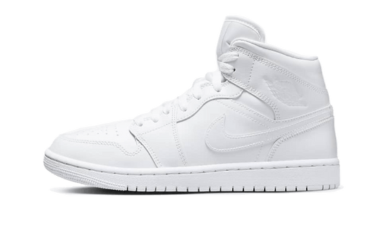 Air Jordan Air Jordan 1 Mid Triple White Patent Swoosh - DV0991-111