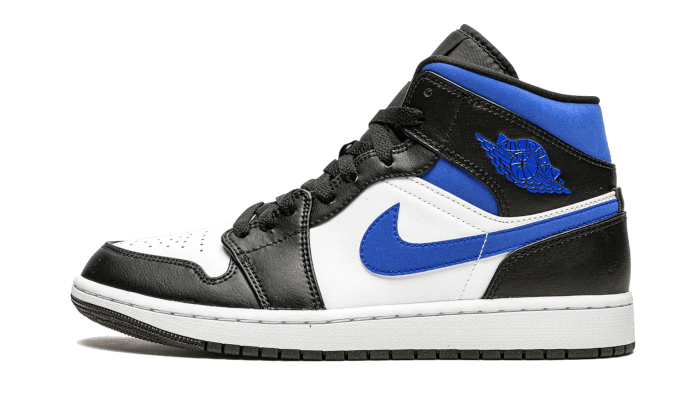 Air Jordan Air Jordan 1 Mid White Black Royal - 554725-140 / 554724-140