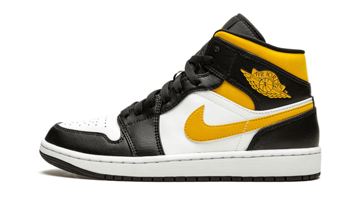 Air Jordan Air Jordan 1 Mid White Pollen Black - 554724-177 / 554725-177