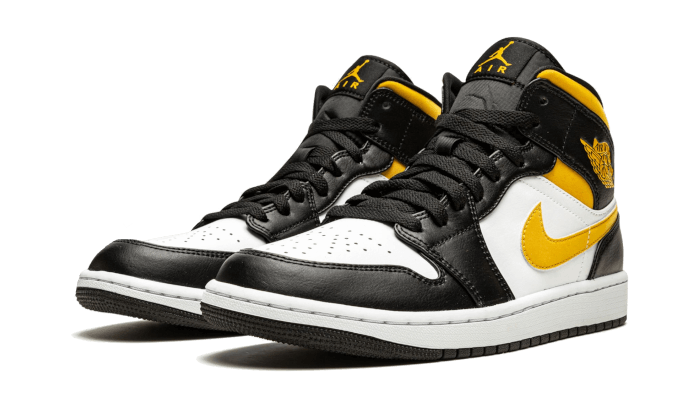 Air Jordan Air Jordan 1 Mid White Pollen Black - 554724-177 / 554725-177