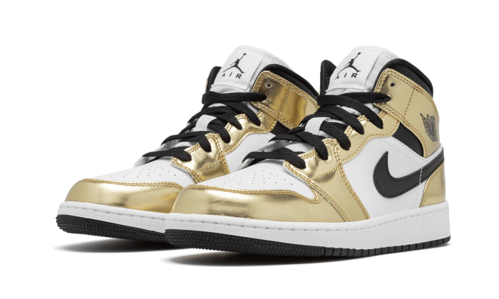 Air Jordan Air Jordan 1 Mid White Metallic Gold - DC1419-700 / DC1420-700