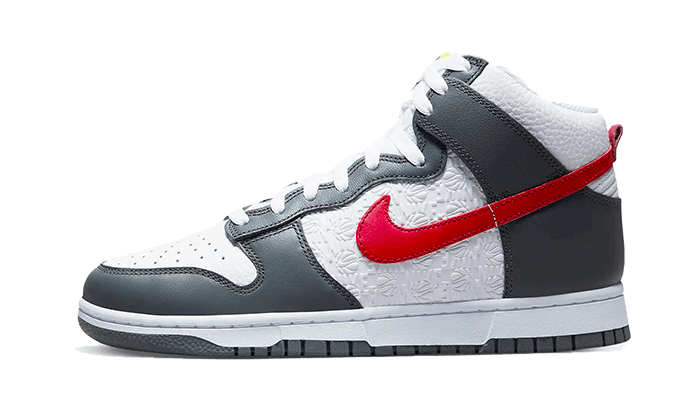 Nike Nike Dunk High Embossed Basketball Grey Red - FD0668-001