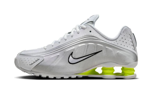 Nike Shox R4 White Metallic Silver Volt - AR3565-102